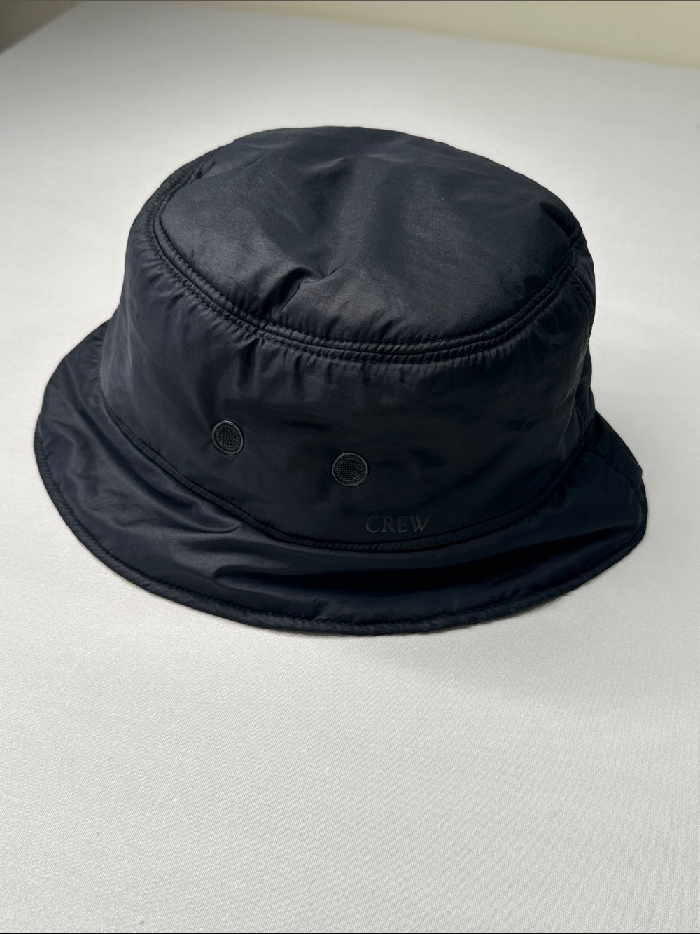 J. Crew Black lightweight bucket hat with eyelet ventilation
